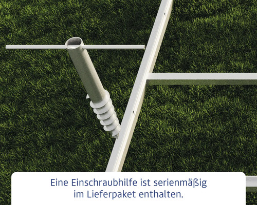 Erdanker mit Schraubhilfe zur Befestigung im Boden