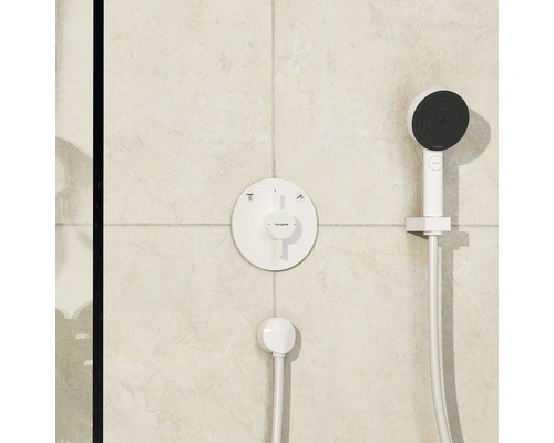 Robinet de douche apparent avec douchette murale