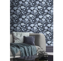 Papier peint intissé 865004 Symphony fleurs bleu