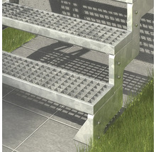 Metalltreppe mit Gitterroststufen