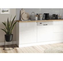 Meuble d'évier Held Möbel Kiel lxpxh 120 x 60 x 86 cm blanc haute brillance démonté