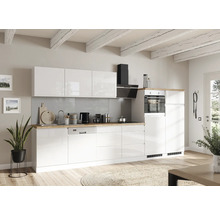 Cuisine complète avec appareils Held Möbel Kiel 360 cm blanc haute brillance démontée variante réversible 1108.6341