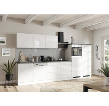 Cuisine complète avec appareils Held Möbel Kiel 360 cm blanc haute brillance démontée variante réversible 1109.6340