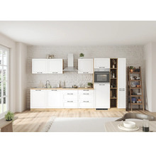 Cuisine complète avec appareils Held Möbel Lübeck 360 cm blanc mat démontée variante réversible 1117.6330
