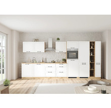 Cuisine complète avec appareils Held Möbel Lübeck 420 cm blanc mat démontée variante réversible 1122.6330