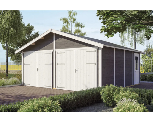 Doppelgarage SKAN HOLZ Varberg 3 610 x 585 cm schiefer