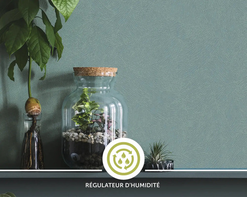 Peinture murale régulatrice d''humidité avec plantes et décoration