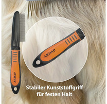 Peigne de toilettage ArdaP pour chiens et chats avec manche en plastique