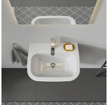 Vasque DURAVIT D-Code 55 x 43 cm blanc brillant avec revêtement résistant à la saleté WonderGliss 23105500002