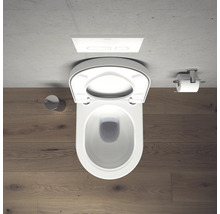 WC mural DURAVIT Starck 3 cuvette à fond creux avec bride de rinçage blanc brillant avec revêtement sans abattant WC 22250900001