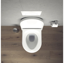 WC mural DURAVIT Starck 3 cuvette à fond creux avec bride de rinçage blanc brillant avec revêtement sans abattant WC 22250900001