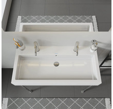 Lavabo double DURAVIT Vero 100 cm blanc 04541000241 avec revêtement