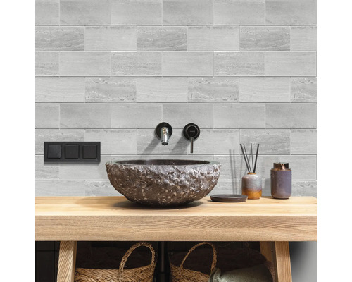 Carrelage mural autocollant Wall Tiles Premium Stone gris 30,4 x 37,8 cm 1 pce