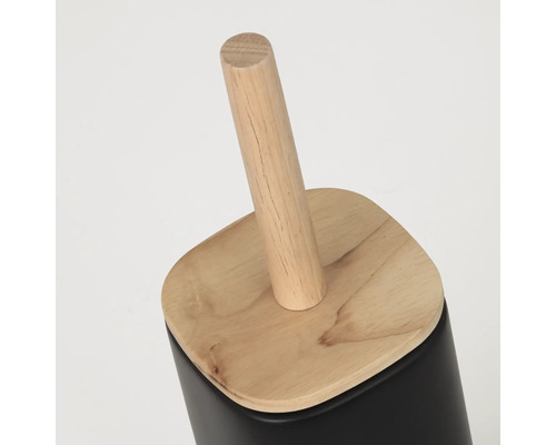 Toilettenbürste mit Holzgriff und Behälter