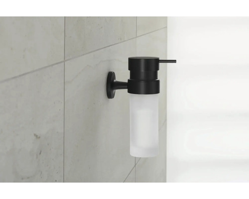 Wandmontierter Seifenspender mit Behälter