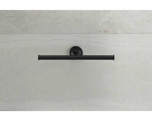 Schwarzer Handtuchhalter zur Wandmontage