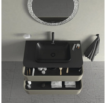 Meuble sous-vasque DURAVIT Happy D.2 Plus 40,8 x 100x 55 cm gris pierre mat satiné HP497109292