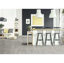 Sol PVC Primetex 2200 Noma Cloud gris largeur 200 cm (au mètre)