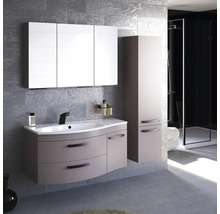 Armoire haute suspendue avec 1 porte et tiroir Devo Vena 2.0 droite lxhxp 35x150x33 cm structure stone grey poignée noire