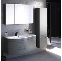 Modernes Badezimmer-Set mit Waschtisch, Spiegelschrank und Hochschrank