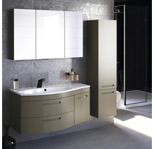 Armoire haute suspendue avec 2 portes Devo Vena 2.0 droite lxhxp 35x150x33 cm structure stone grey poignée fraisée