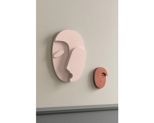 Dekorative Gesichtswandkunst aus Keramik, zweiteilig
