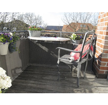 Brise-vue de balcon en rotin 75 x 300 cm gris titane