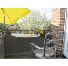 Brise-vue de balcon en rotin 75 x 300 cm gris titane