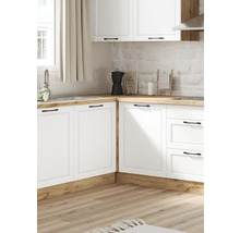 Meuble bas d'angle Held Möbel Lübeck lxpxh 120 x 60 x 86 cm blanc mat démonté