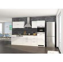 Cuisine complète avec appareils Held Möbel Mailand 300 cm blanc haute brillance démontée 613.1.6210