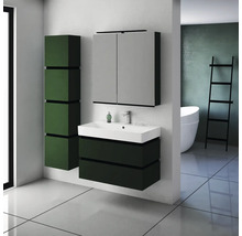 Hängehochschrank mit 4 Türen und 3 Schubladen Devo Viva 2.0 links BxHxT 40x170x26 cm conifer green supermatt