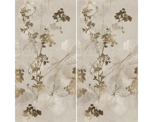 Tapete mit filigranem Blattmuster für die Wandgestaltung