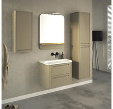 Hängehochschrank mit 2 Türen und Wäschekorb Devo Gloria 2.0 rechts BxHxT 40x172x33 cm stone grey supermatt glatt