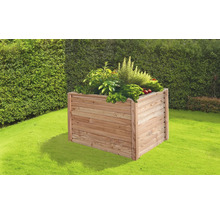 Jardinière surélevée classique Dimplex Rhombus mélèze 120 x 80 x 80 cm naturel