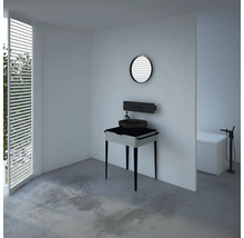 Waschtischunterschrank mit 2 Schubladen Devo Lotos BxHxT 60 x 76 cm x 53 cm Frontfarbe perfect touch stahlgrau