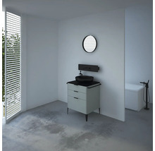 Waschtischunterschrank mit 3 Schubladen Devo Lotos BxHxT 60 x 76 cm x 53 cm Frontfarbe perfect touch stahlgrau