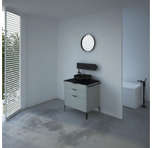 Waschtischunterschrank mit 3 Schubladen Devo Lotos BxHxT 70 x 76 cm x 53 cm Frontfarbe perfect touch stahlgrau