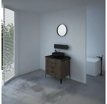 Waschtischunterschrank mit 4 Schubladen Devo Lotos BxHxT 70 x 76 cm x 53 cm Frontfarbe bronze expressive oak
