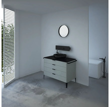 Meuble sous vasque avec 4 tiroirs Devo Lotos lxhxp 100 x 76 cm x 53 cm couleur de façade perfect touch gris acier
