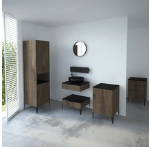 Hochschrank mit 2 Türen Devo Lotos 50x190x53 cm Anschlag rechts bronze expressive oak