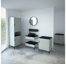 Hochschrank mit 2 Türen Devo Lotos 60x190x53 cm Anschlag rechts perfect touch stahlgrau