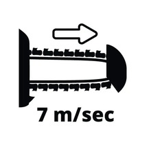 Symbole pour vitesse de lame de 7 mètres par seconde
