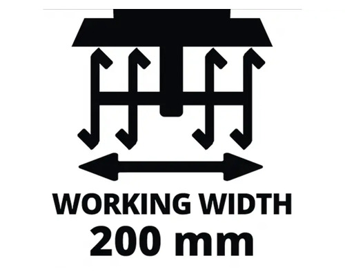 Arbeitsbreite 200 Millimeter Symbol