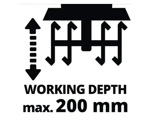 Arbeitstiefe maximal 200 Millimeter Symbol