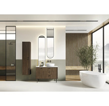 Meuble sous vasque Jungborn PRIMUS lxhxp 1000 x 720 x 456 mm droite couleur de façade noyer