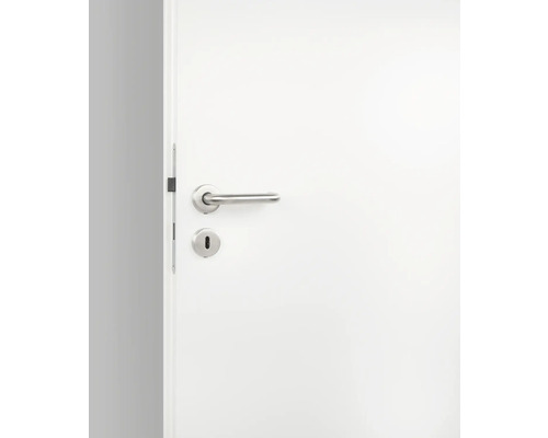 Weisse Innentür mit Edelstahlbeschlägen