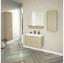 Hängehochschrank mit 2 Türen und Wäschekorb Devo Gloria 2.0 rechts BxHxT 40x172x33 cm stone grey supermatt geriffelt