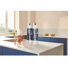 Grohe Blue Wasserfilter Mineralisierung und Umkehrosmose auf einer Küchenzeile
