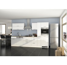 Cuisine complète Held Möbel avec appareils Mailand 330 cm blanc haute brillance démontée variante réversible 622.1.6210