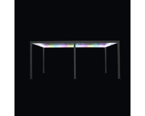 Freistehende Pergola mit LED-Beleuchtung